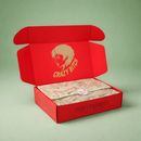 Red box with 'Crazy Bitch' text and a logo on a green background