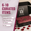 Foreplay for the Soul comes with 6-10 curated items that bring sensory experiences and deep converstion.