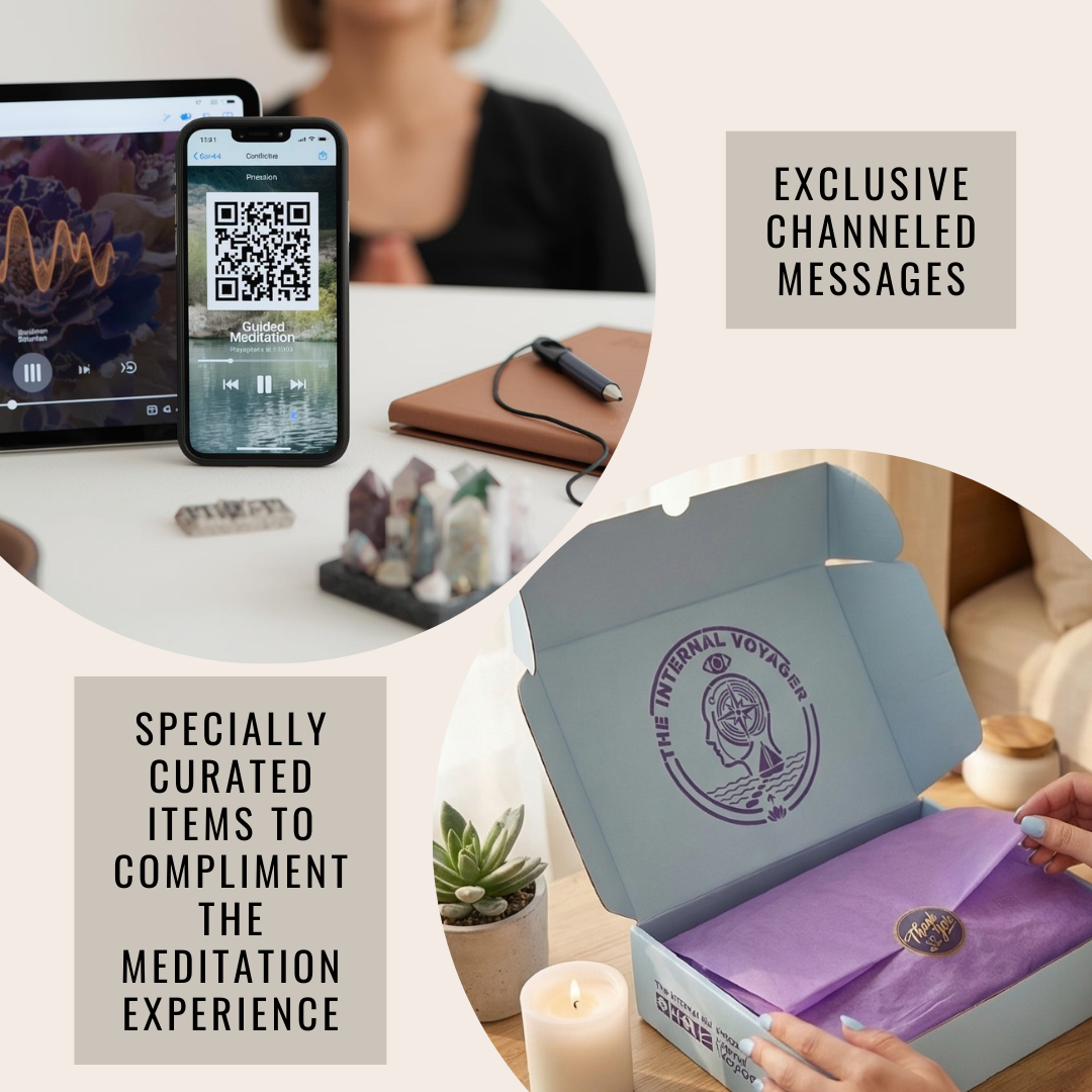 Box includes exclusive channeled messages and specially curated items to enhance your meditation experience.