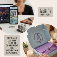 Box includes exclusive channeled messages and specially curated items to enhance your meditation experience.
