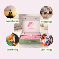 Sara Box awakens senses, uses aromatherapy, sound healing, and color therapy.