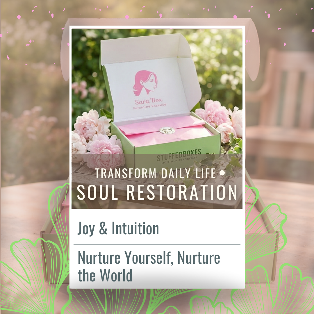 Transform your daily life. A soul restoration. Increase Joy and Intuition. Nurture yourself, nurture the world.