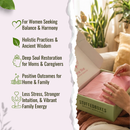 Stuffed Boxes product with text highlighting benefits for women seeking balance and harmony.