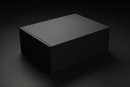 Plain black box with corrugated texture